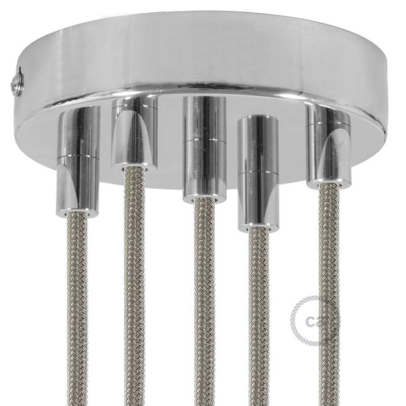 Cylindrical metal 5-hole ceiling rose kit