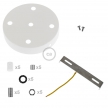 Cylindrical metal 5-hole ceiling rose kit