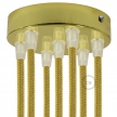 Cylindrical metal 7-hole ceiling rose kit