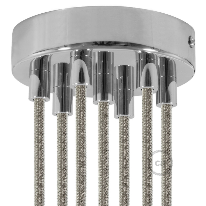 Cylindrical metal 7-hole ceiling rose kit