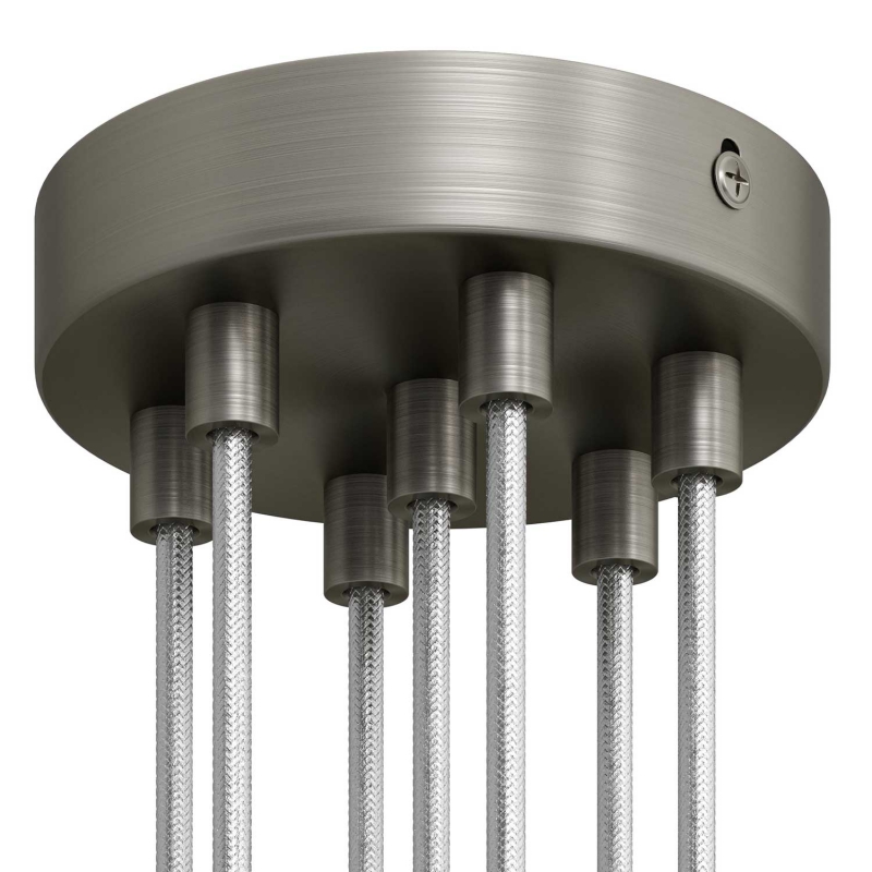 Cylindrical metal 7-hole ceiling rose kit