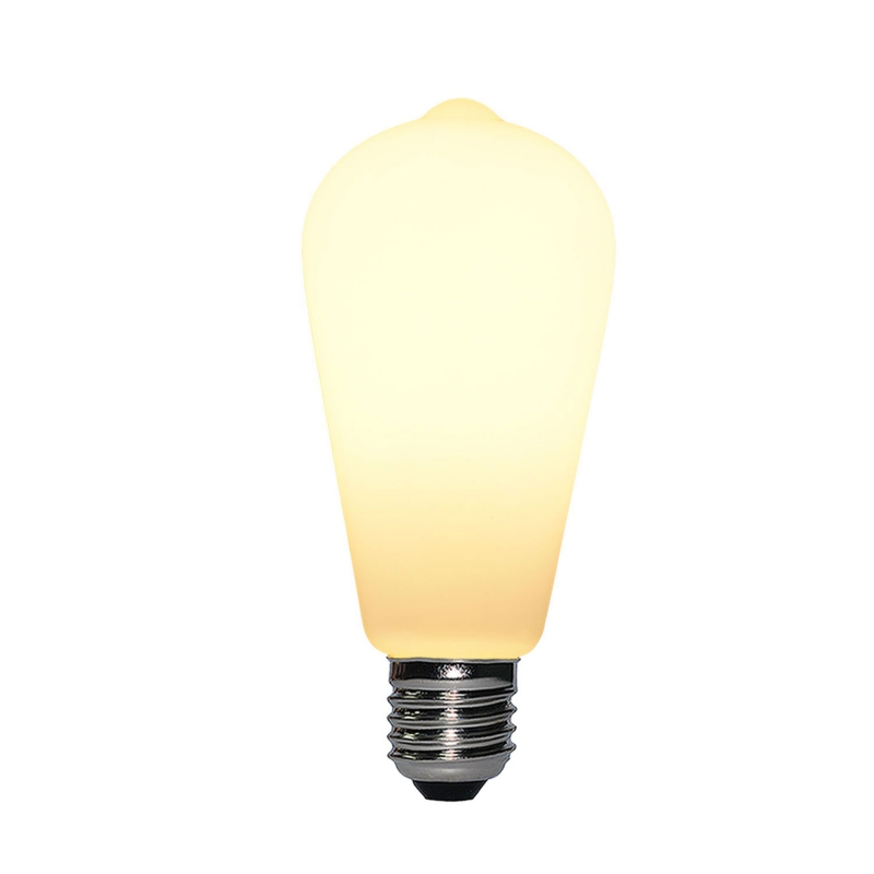 Led Porcelain Light Bulb ST64 6W E27 Dimmable 2700K