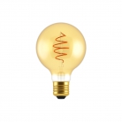 LED Bulb Globe G80 Golden Croissant Line with Spiral Filament 5W E27 Dimmable 2000K