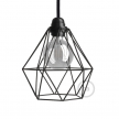 Naked light bulb cage metal lampshade Diamond with E27 fitting