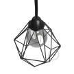 Naked light bulb cage metal lampshade Diamond with E27 fitting