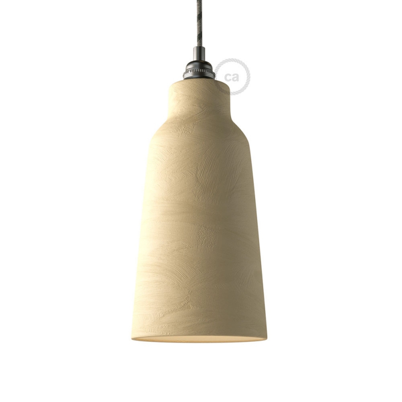 Ceramic lampshade Bottle, Materia collection - Made in Italy