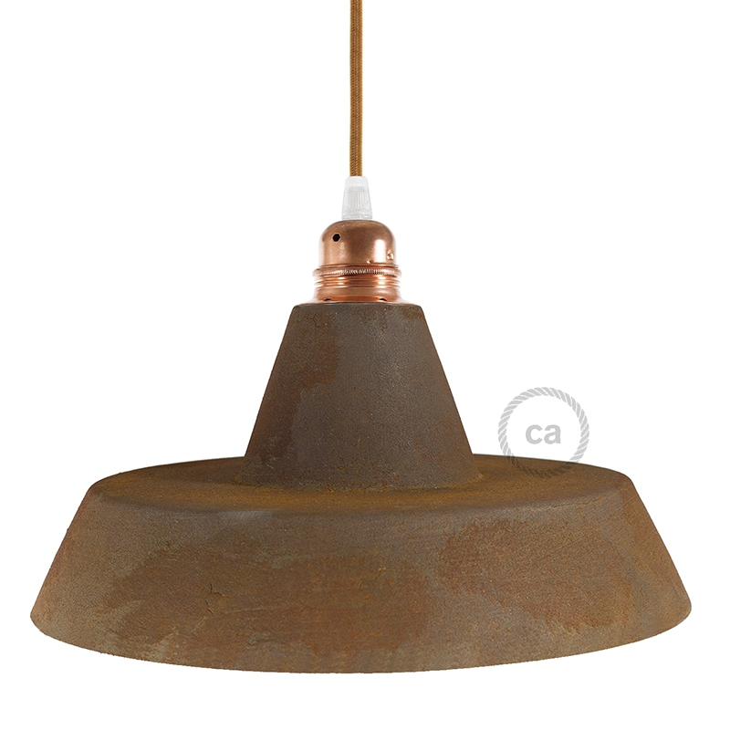 Industrial Ceramic lampshade for suspension - Made in Italy