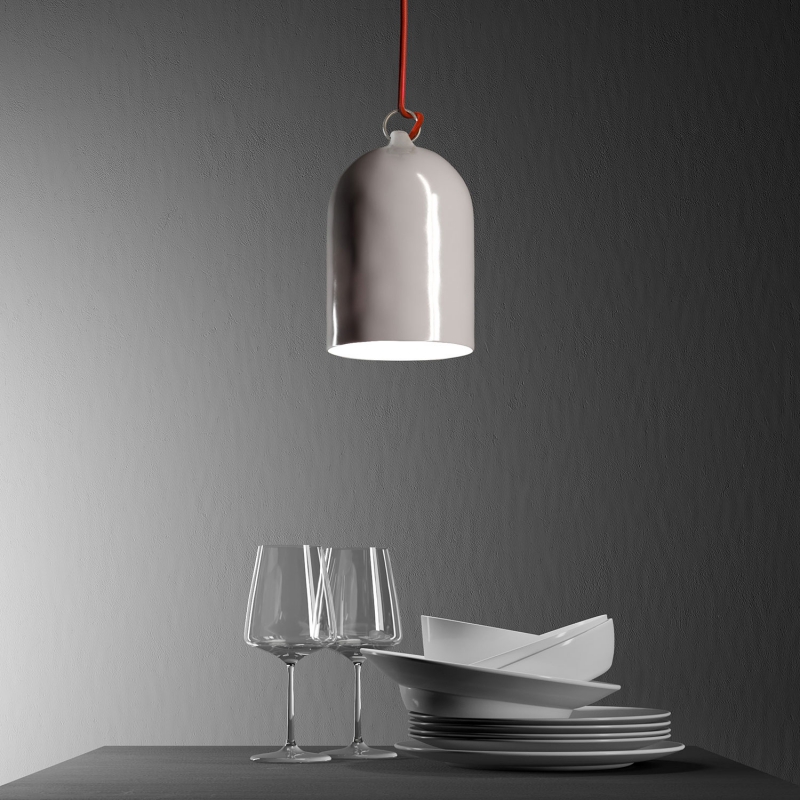 Mini Bell XS ceramic lampshade for suspension - Made in Italy