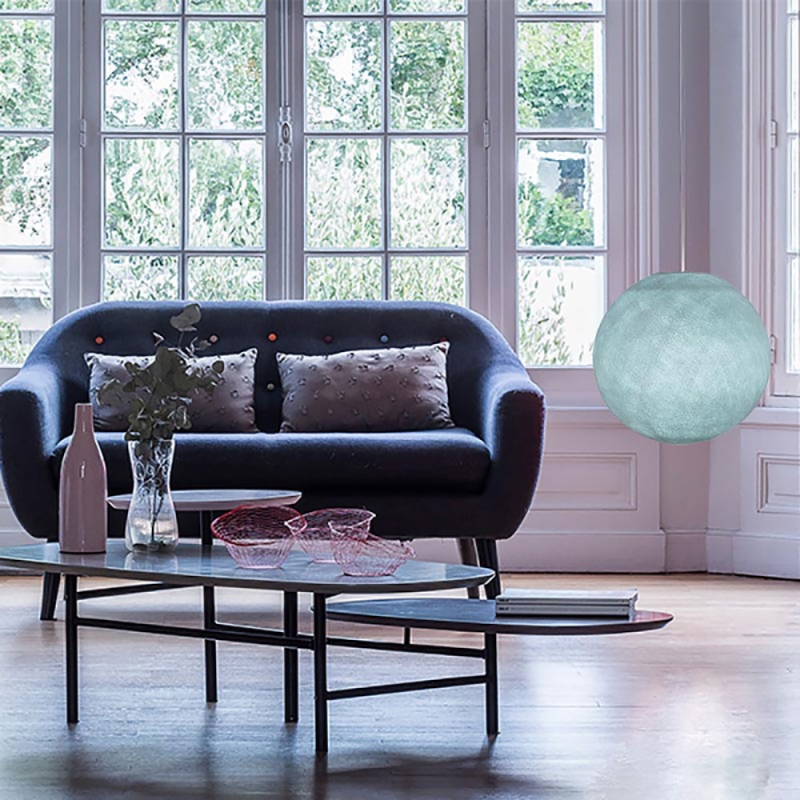 Sphere M lampshade made of polyester fiber, 35 cm diameter - 100% handmade