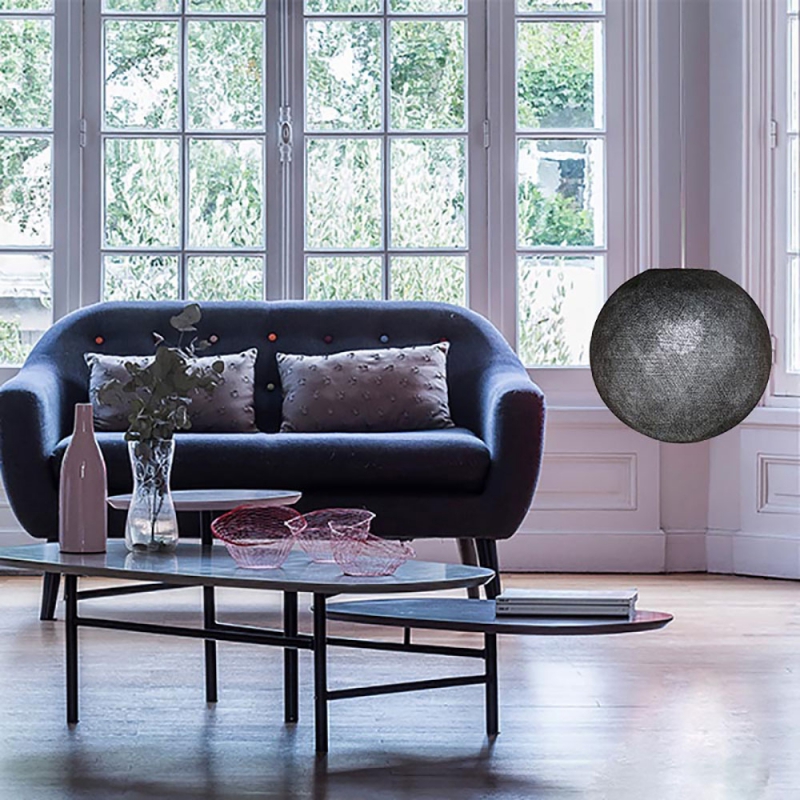 Sphere M lampshade made of polyester fiber, 35 cm diameter - 100% handmade