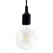 Pendant lamp with textile cable and silicone details - Made in Italy