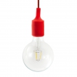 Pendant lamp with textile cable and silicone details - Made in Italy