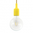 Pendant lamp with textile cable and silicone details - Made in Italy