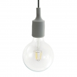 Pendant lamp with textile cable and silicone details - Made in Italy