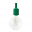 Pendant lamp with textile cable and silicone details - Made in Italy