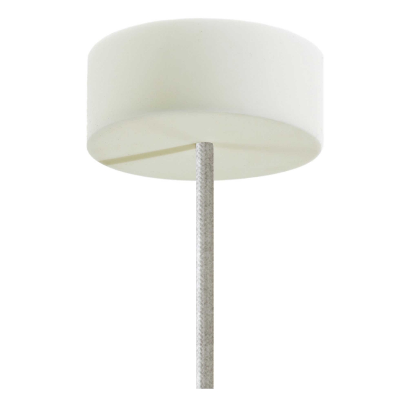 Pendant lamp with textile cable and silicone details - Made in Italy