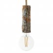 Pendant lamp with nautical cord XL and large bark lamp holder - Made in Italy