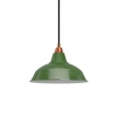 Pendant lamp with textile cable, Bistrot lampshade and metal details - Made in Italy