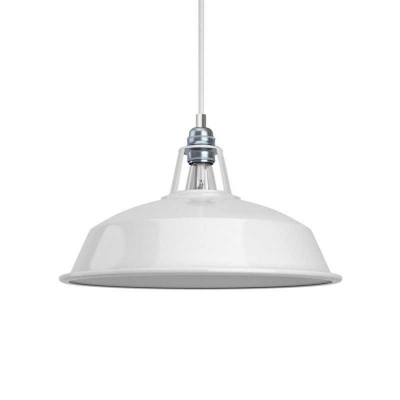 Pendant lamp with textile cable, Harbour lampshade and metal details - Made in Italy