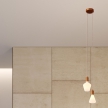 2-light multi-pendant lamp featuring fabric cable and metal finishes