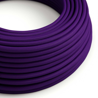 RM14 Violet Round Rayon Electrical Fabric Cloth Cord Cable