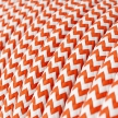 RZ15 Orange ZigZag Round Rayon Electrical Fabric Cloth Cord Cable