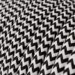 RZ04 Black ZigZag Round Rayon Electrical Fabric Cloth Cord Cable