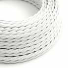 TM01 White Twisted Rayon Electrical Fabric Cloth Cord Cable