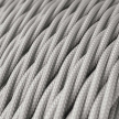 TM02 Silver Twisted Rayon Electrical Fabric Cloth Cord Cable