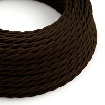 TM13 Brown Twisted Rayon Electrical Fabric Cloth Cord Cable