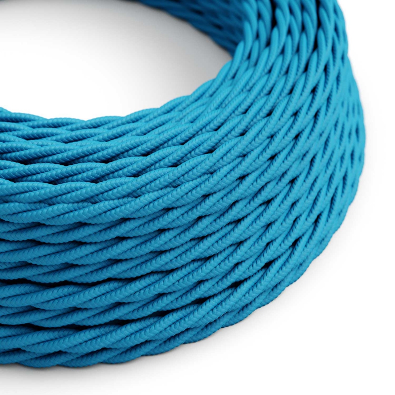 TM11 Cyan Twisted Rayon Electrical Fabric Cloth Cord Cable