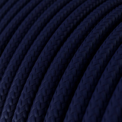 RM20 Dark Blue Round Rayon Electrical Fabric Cloth Cord Cable