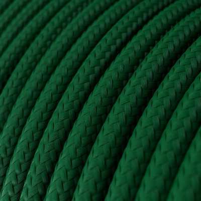 RM21 Dark Green Round Rayon Electrical Fabric Cloth Cord Cable