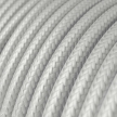 RM02 Silver Round Rayon Electrical Fabric Cloth Cord Cable