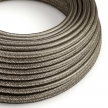 RL03 Dark Grey Glitter Round Rayon Electrical Fabric Cloth Cord Cable