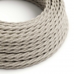 TN01 Natural Neutral Twisted Linen Electrical Fabric Cloth Cord Cable