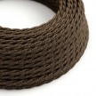 TN04 Natural Brown Twisted Linen Electrical Fabric Cloth Cord Cable