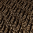 TN04 Natural Brown Twisted Linen Electrical Fabric Cloth Cord Cable