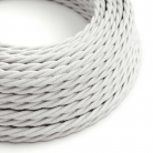 TC01 White Twisted Cotton Electrical Fabric Cloth Cord Cable