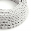 TC01 White Twisted Cotton Electrical Fabric Cloth Cord Cable