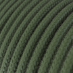 RC63 Green Grey Round Cotton Electrical Fabric Cloth Cord Cable