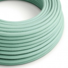 RC34 Milk and Mint Round Cotton Electrical Fabric Cloth Cord Cable