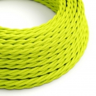 TF10 Neon Yellow Twisted Rayon Electrical Fabric Cloth Cord Cable