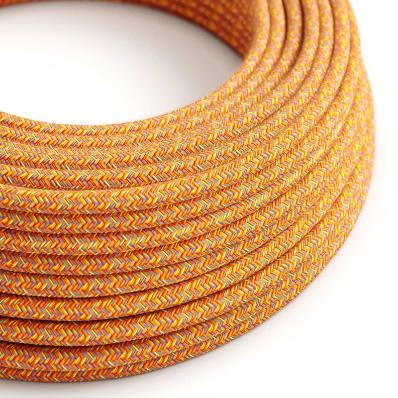 RX07 Indian Summer Round Rayon Electrical Fabric Cloth Cord Cable