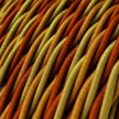 TG04 Orange Twisted Rayon Electrical Fabric Cloth Cord Cable