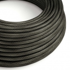 ERM67 Black and Grey Vertigo HD Optical Round Electrical Fabric Cloth Cord Cable