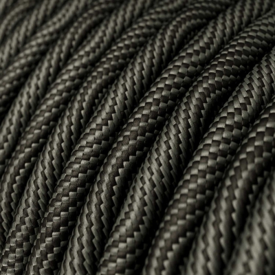 ERM67 Black and Grey Vertigo HD Optical Round Electrical Fabric Cloth Cord Cable