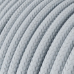 RM30 Light Blue and Grey Round covered Rayon Electrical Fabric Cable 