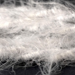 TP01 Plain White Marlene twisted lighting cable covered in hairy-effect fabric