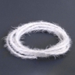 TP01 Plain White Marlene twisted lighting cable covered in hairy-effect fabric